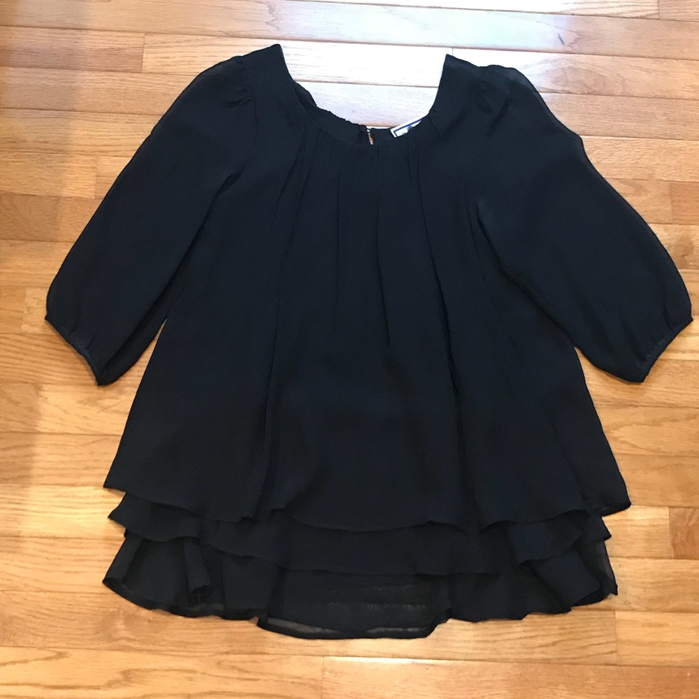 Two of Us by Anthropologie Black Blouse